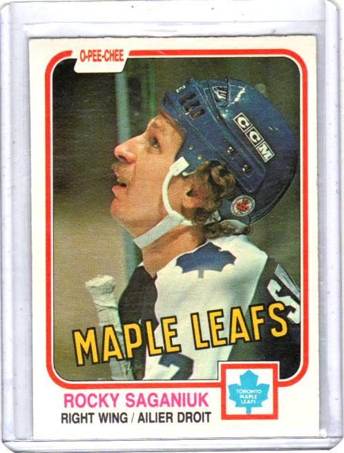 1981 O-Pee-Chee  Rocky Saganiuk  Card #323 - Toronto Maple Leafs